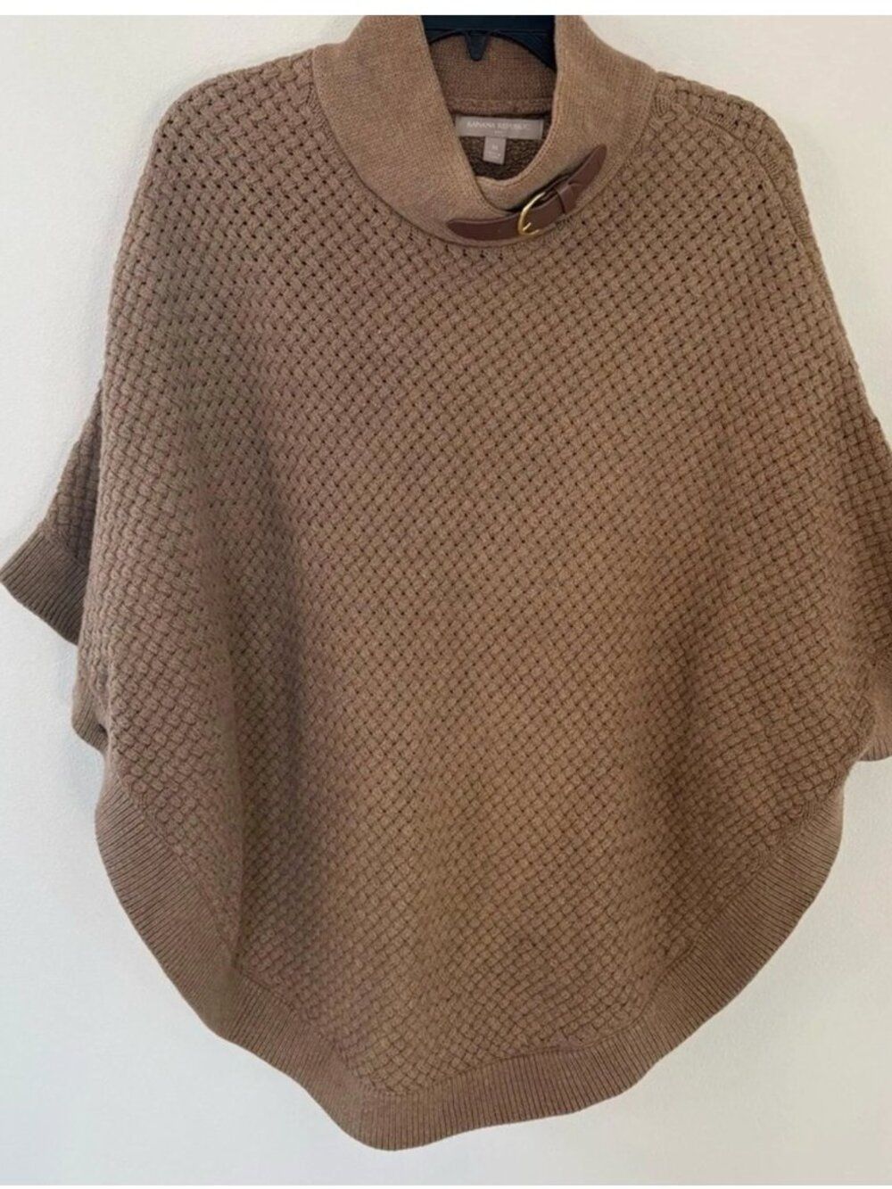 Banana Republic Tan Women's Poncho size XS/TP One size leather detail